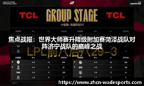 焦点战报：世界大师赛升降级附加赛菏泽战队对阵济宁战队的巅峰之战